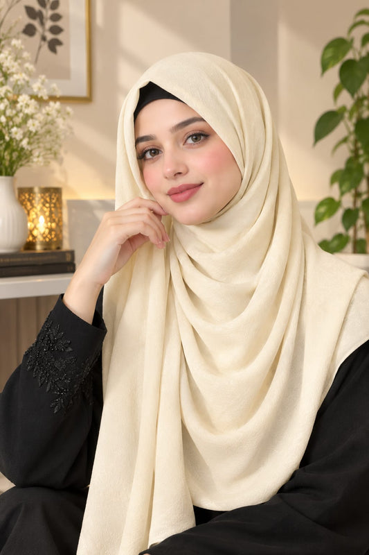 Georgette Hijab – Cream
