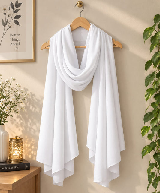 Georgette Hijab – Pure White