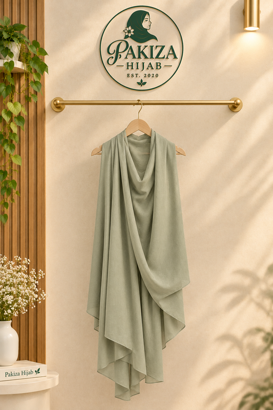 Olive color Plain Chiffon Scarf