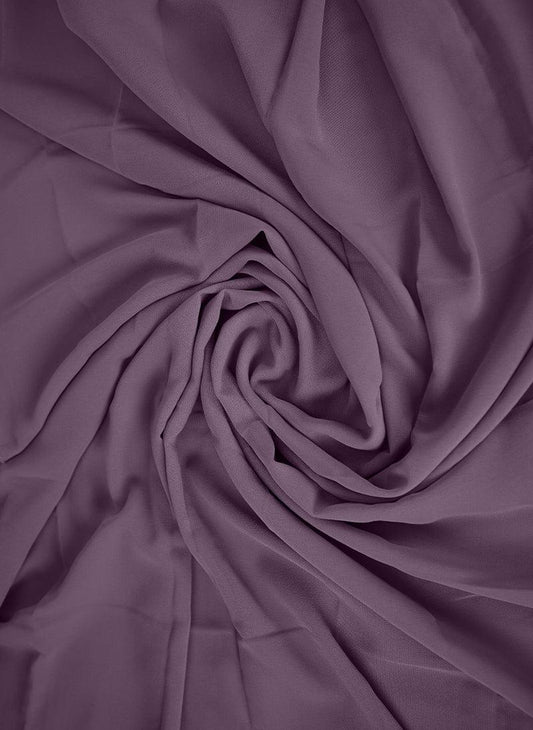 Plum Purple Plain Chiffon Scarf