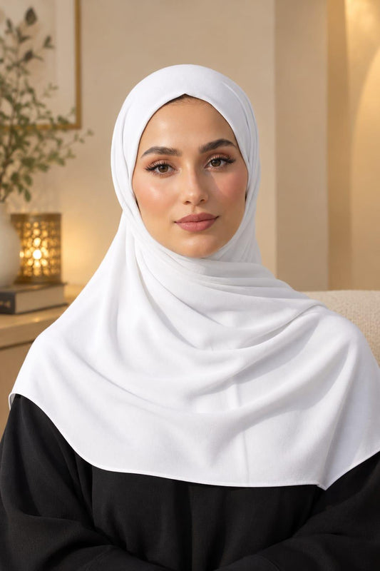 Georgette Hijab – Pure White